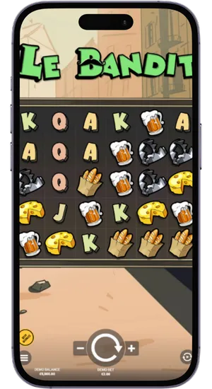 Le Bandit mobile gameplay interface on smartphone