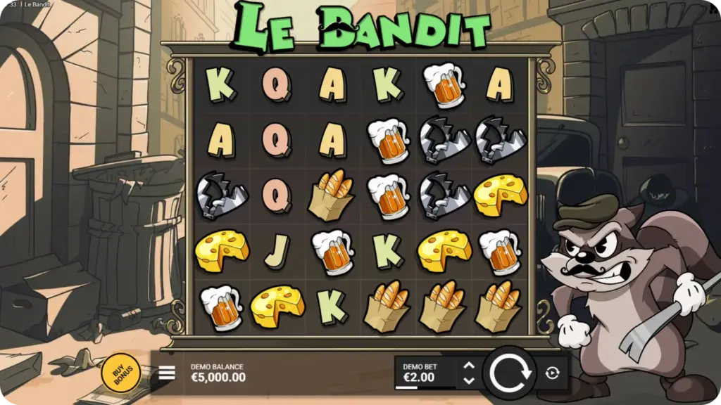 Le Bandit slot game interface version