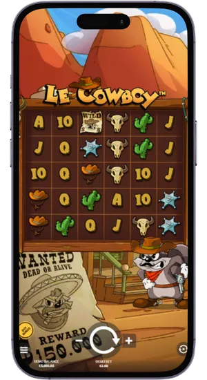 Le Cowboy mobile gameplay interface on iOS and Android