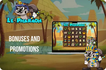 UK flag beside Le Pharaoh slot bonus promotions for British players