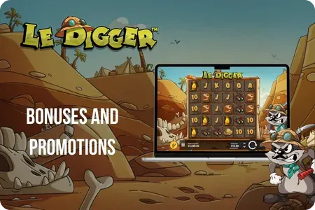 UK casino bonuses available for playing Le Digger slot
