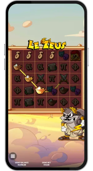 Le Zeus coin collector win on the reels
