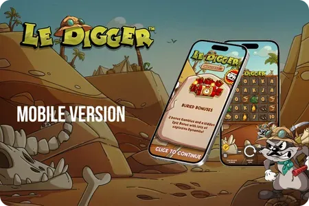 Playing Le Digger on mobile through an HTML5 browser in the UK
